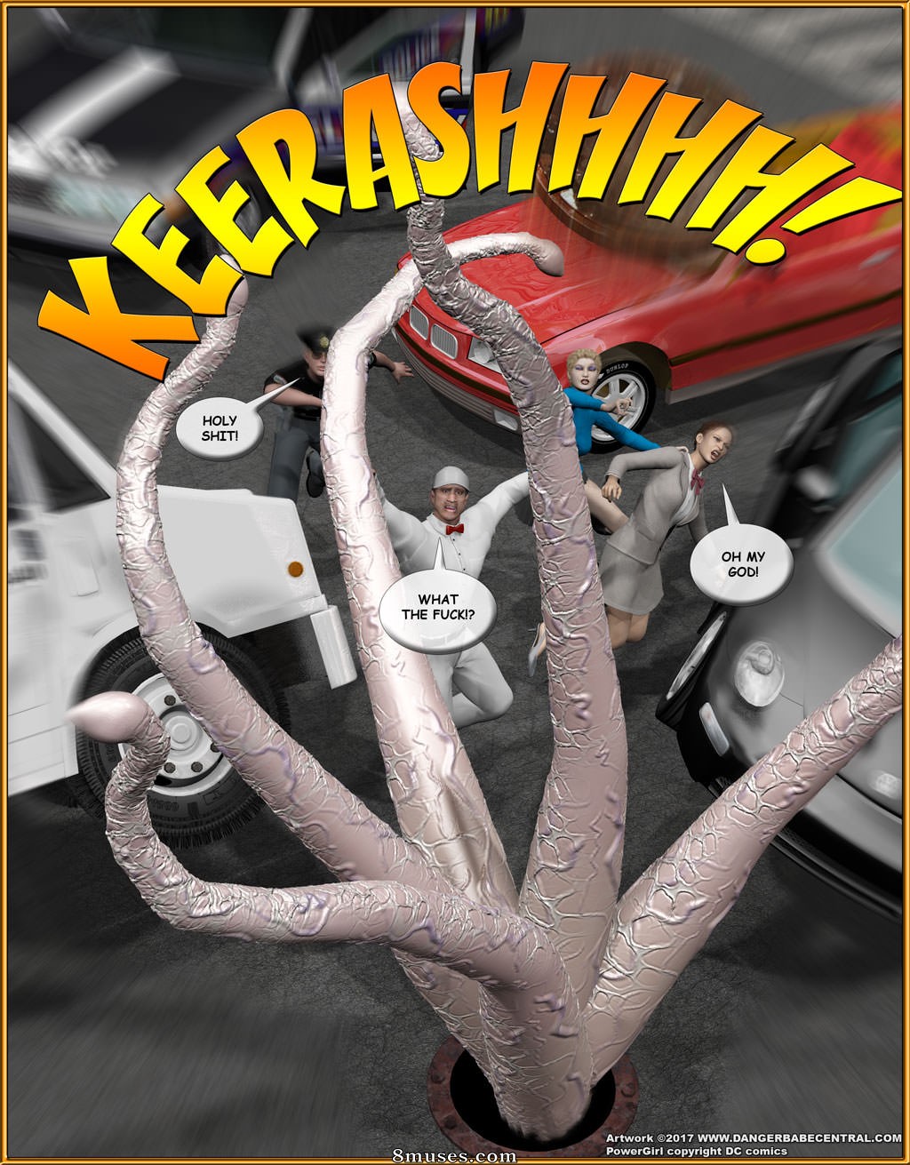 3D - Power Girl - Tentacle Attack - Page 4