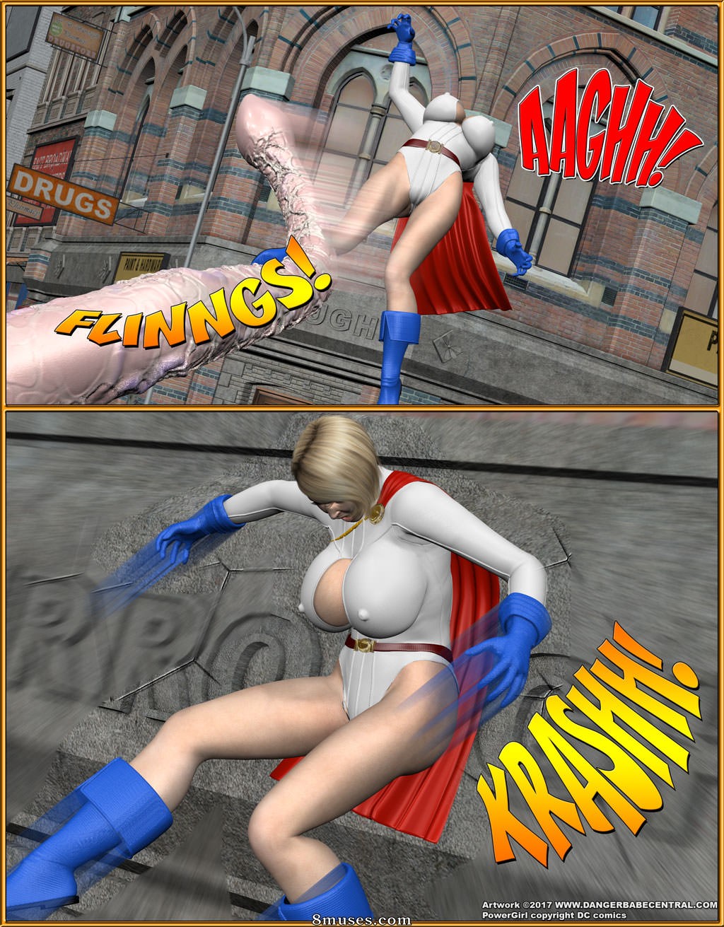 3D - Power Girl - Tentacle Attack - Page 14