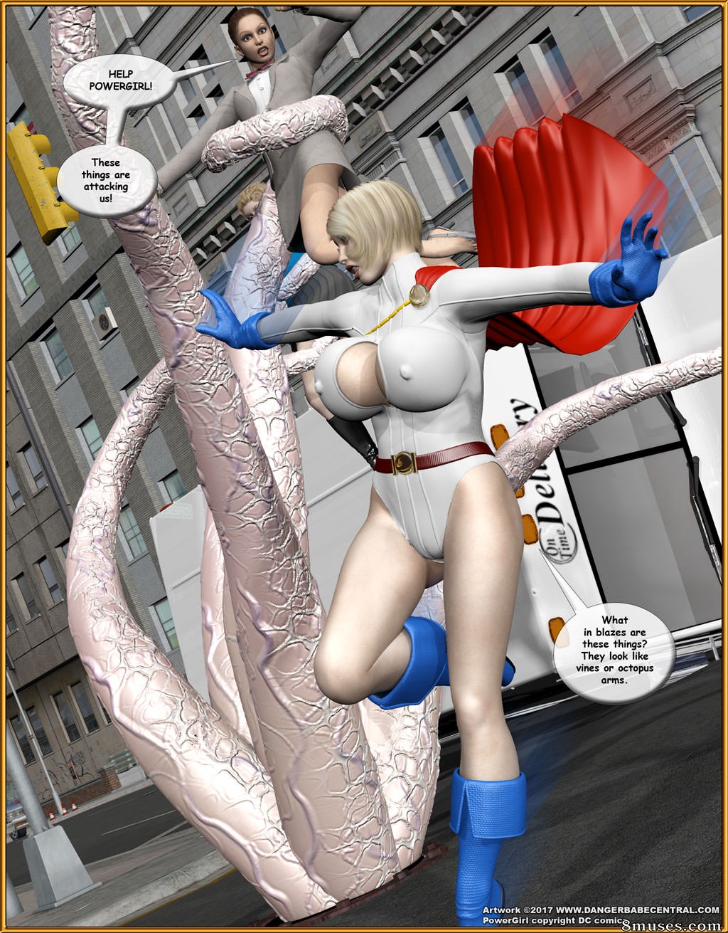 3D - Power Girl - Tentacle Attack - Page 9