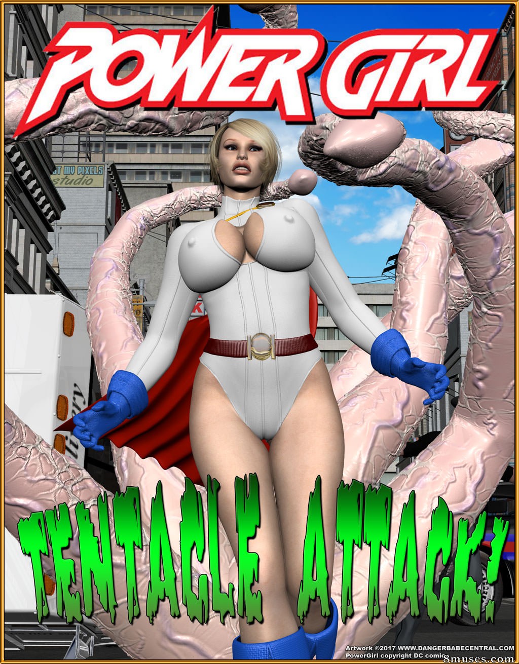 Page 1 | Central-Comics/Danger-Babe-Central/3D/Power-Girl-Tentacle-Attack |  8muses - Sex Comics