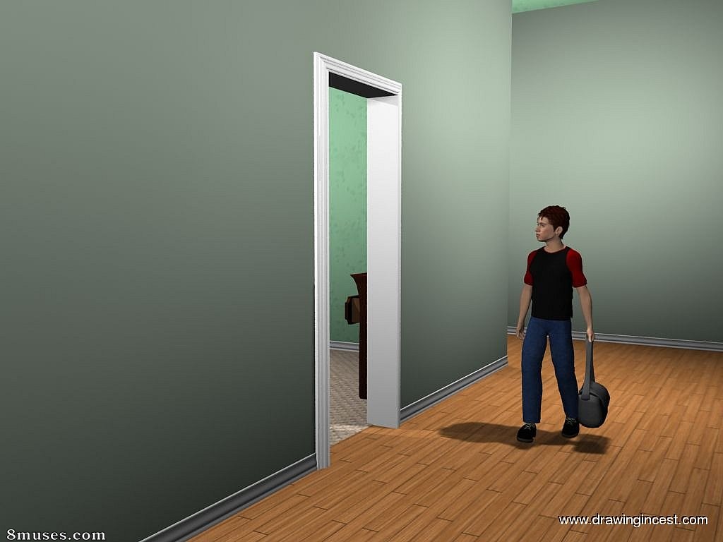 3D - Mom helps son - Page 3