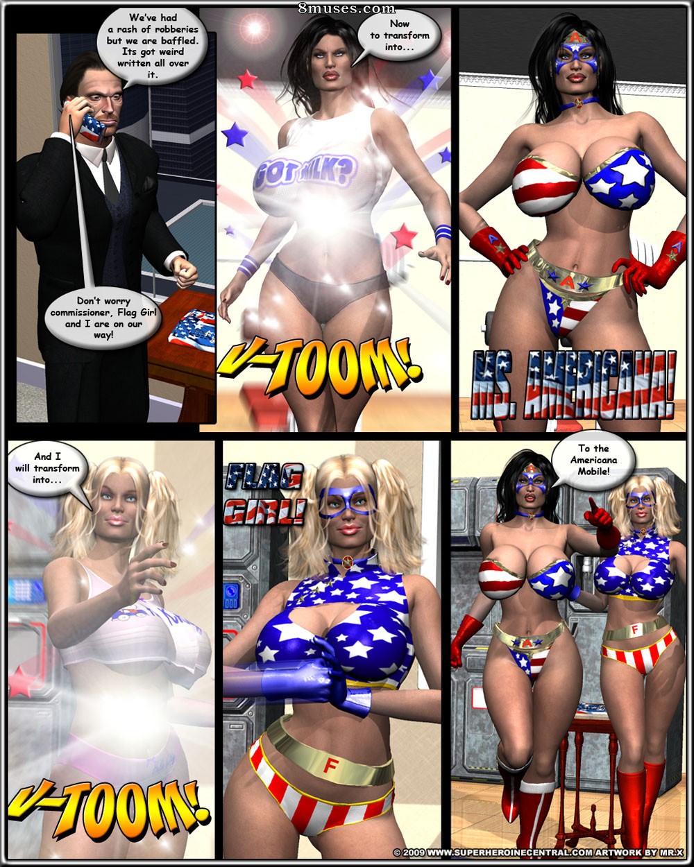 Superheroine Central Comics - Mme Américaine dans Crimewave - Page 5