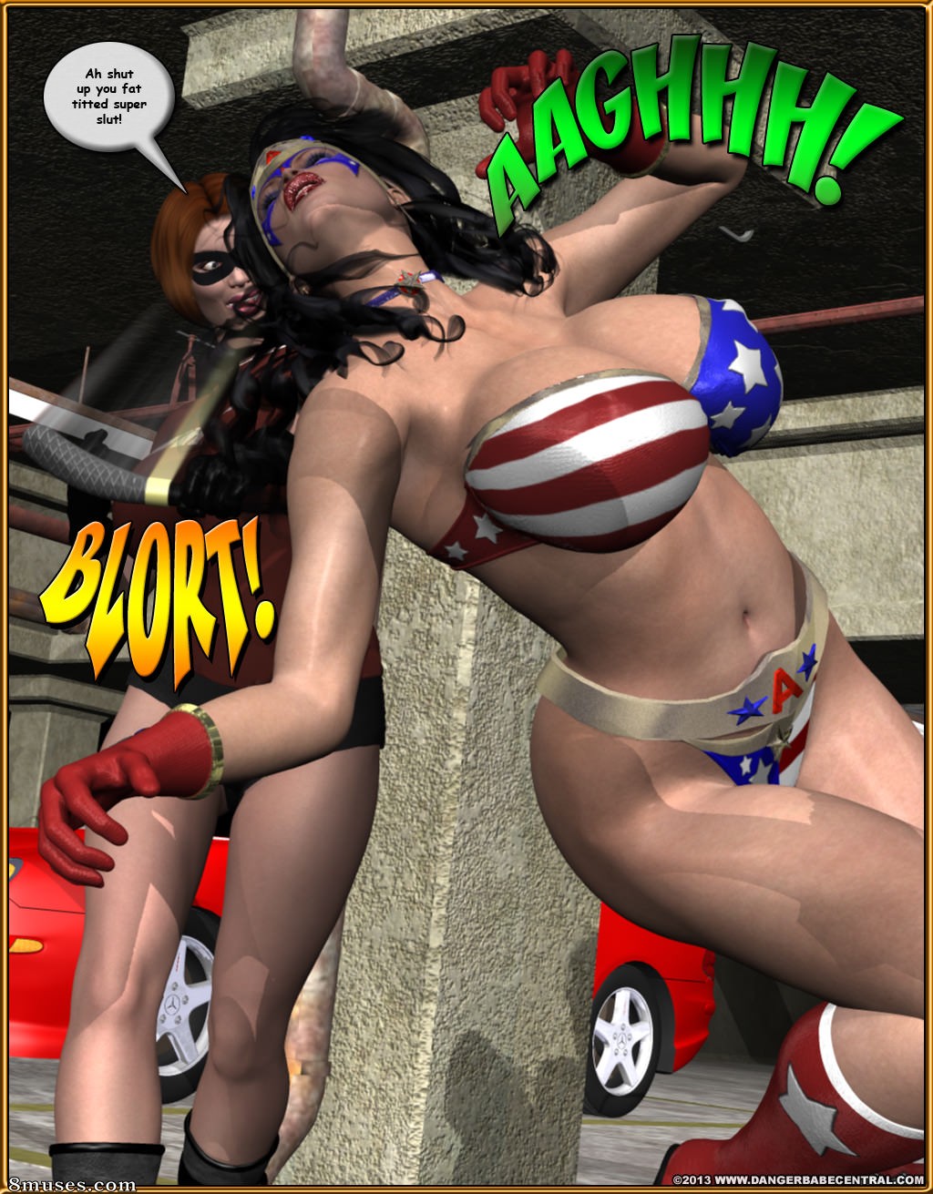 3D - Ms Americana Defeated by Captain KO - Page 40