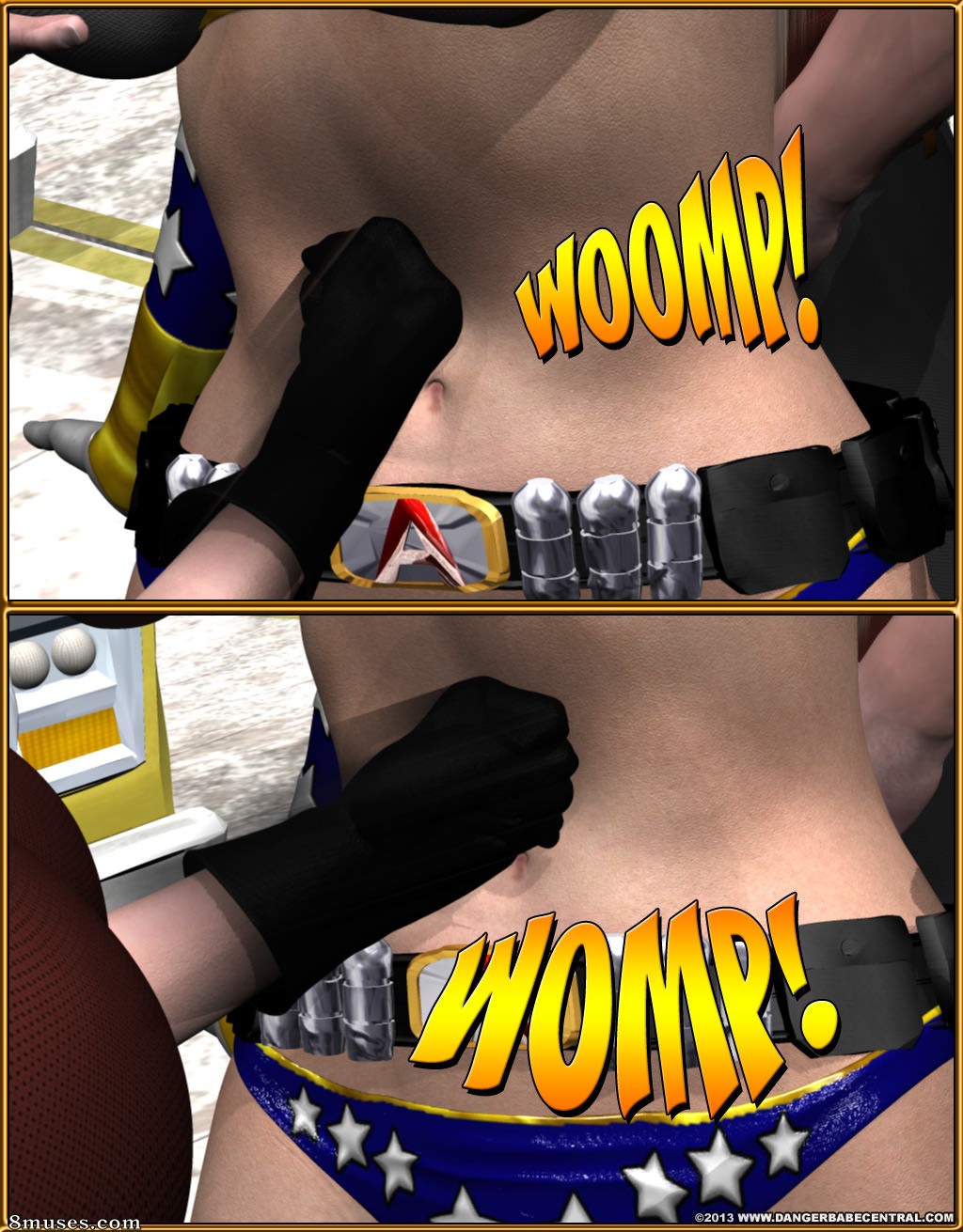 3D - Ms Americana Defeated by Captain KO - Page 33