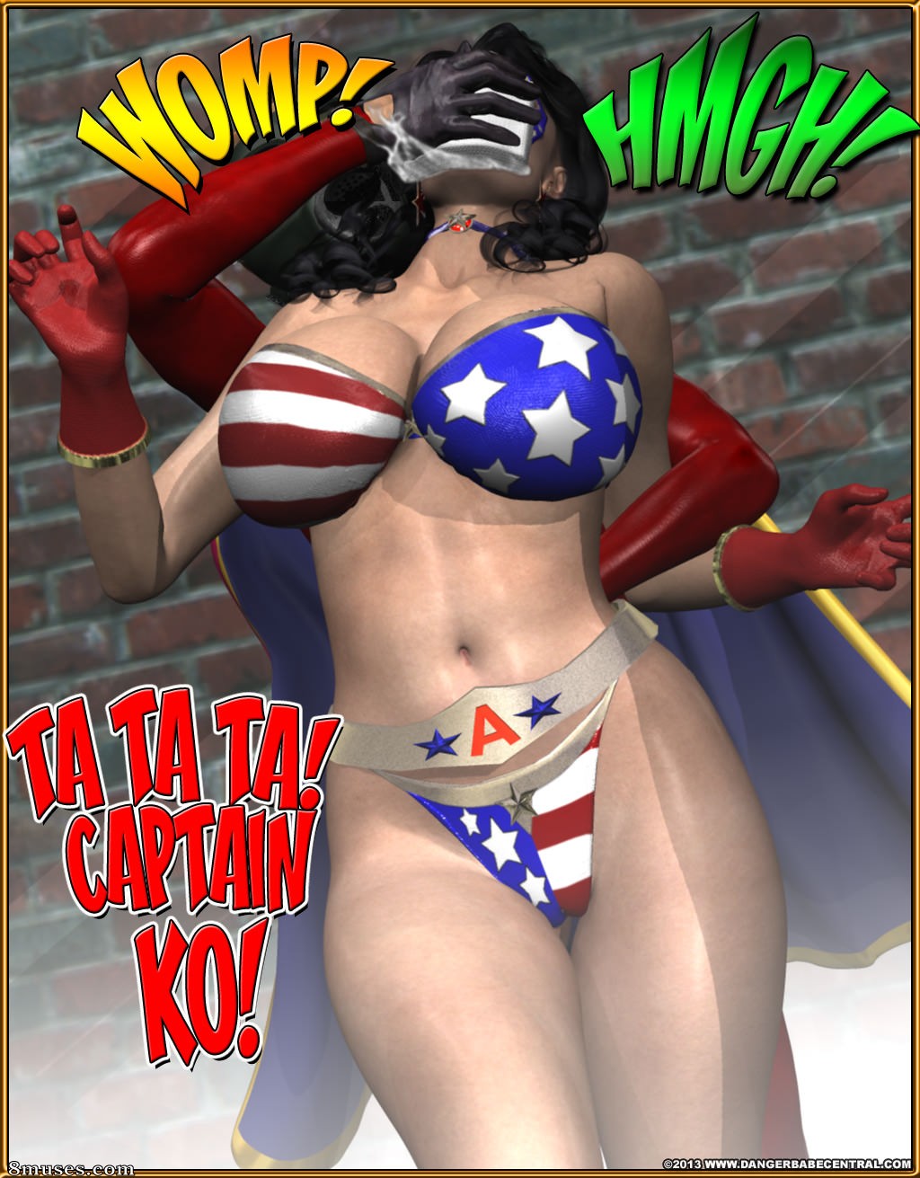 3D - Ms Americana Defeated by Captain KO - Page 56
