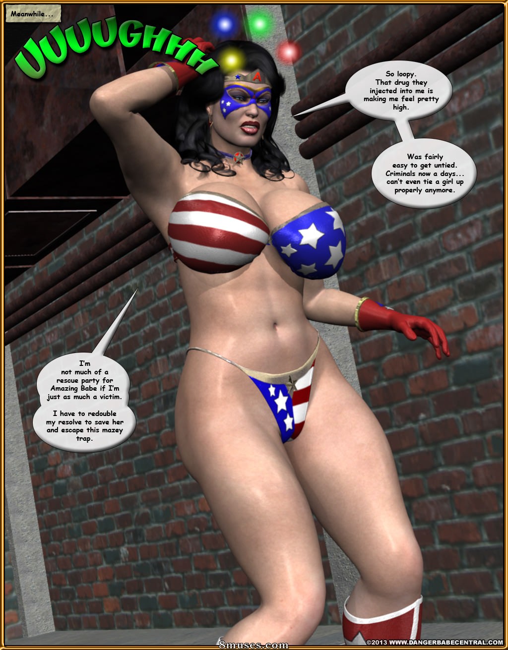 3D - Ms Americana Defeated by Captain KO - Page 90