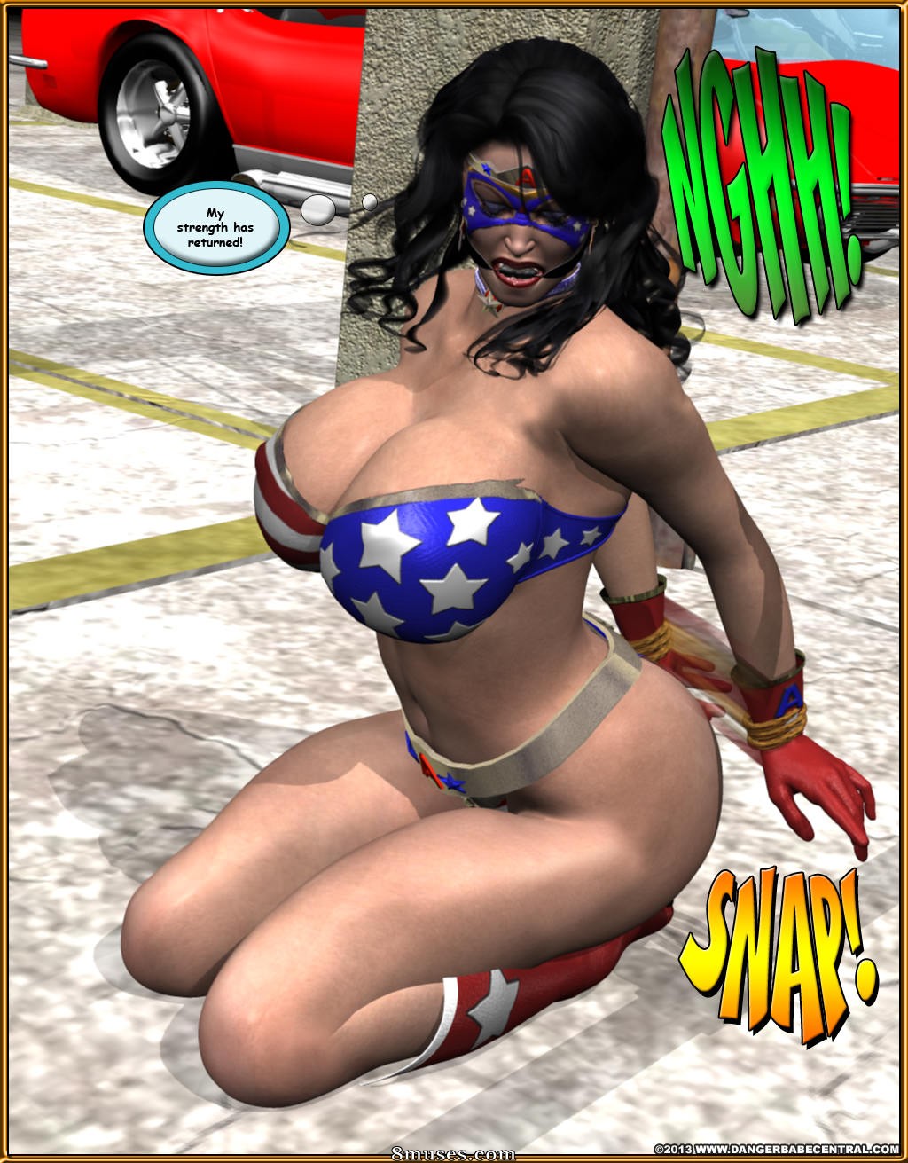 3D - Ms Americana Defeated by Captain KO - Page 46