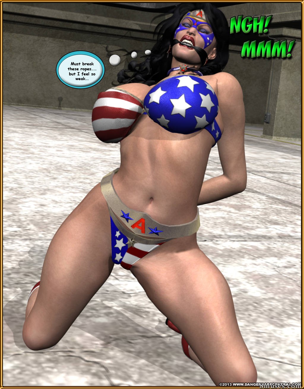 3D - Ms Americana Defeated by Captain KO - Page 43