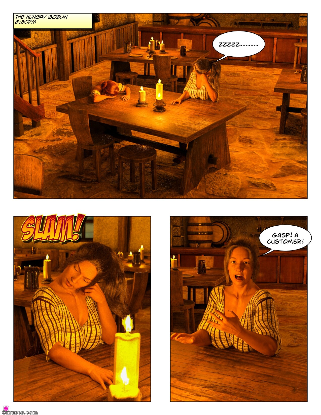 Komradeerotika - The bar maid - Page 1