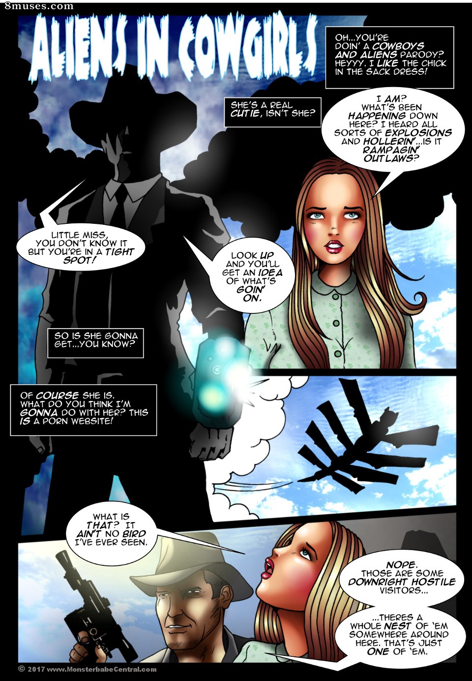 Monster Babe Central - Aliens in Cowgirls - Page 1
