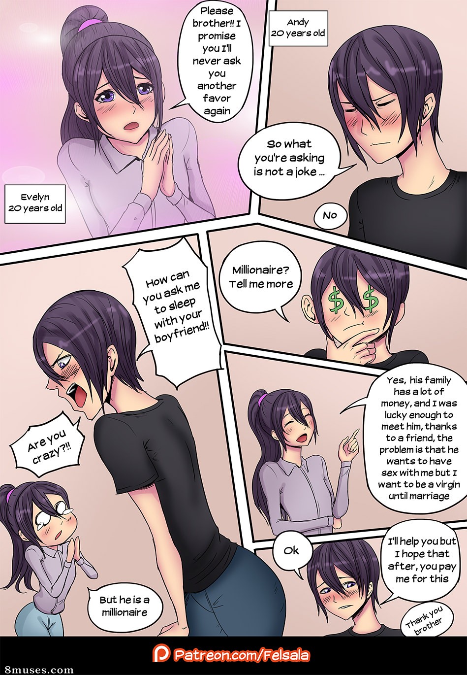 Felsala Comics - Brother please can you sleep with my boyfriend - Page 2