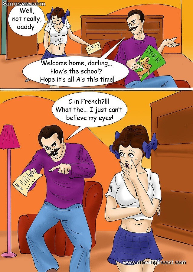 2D - Dad fucks the shit out of his gingerhead asshole - Page 1