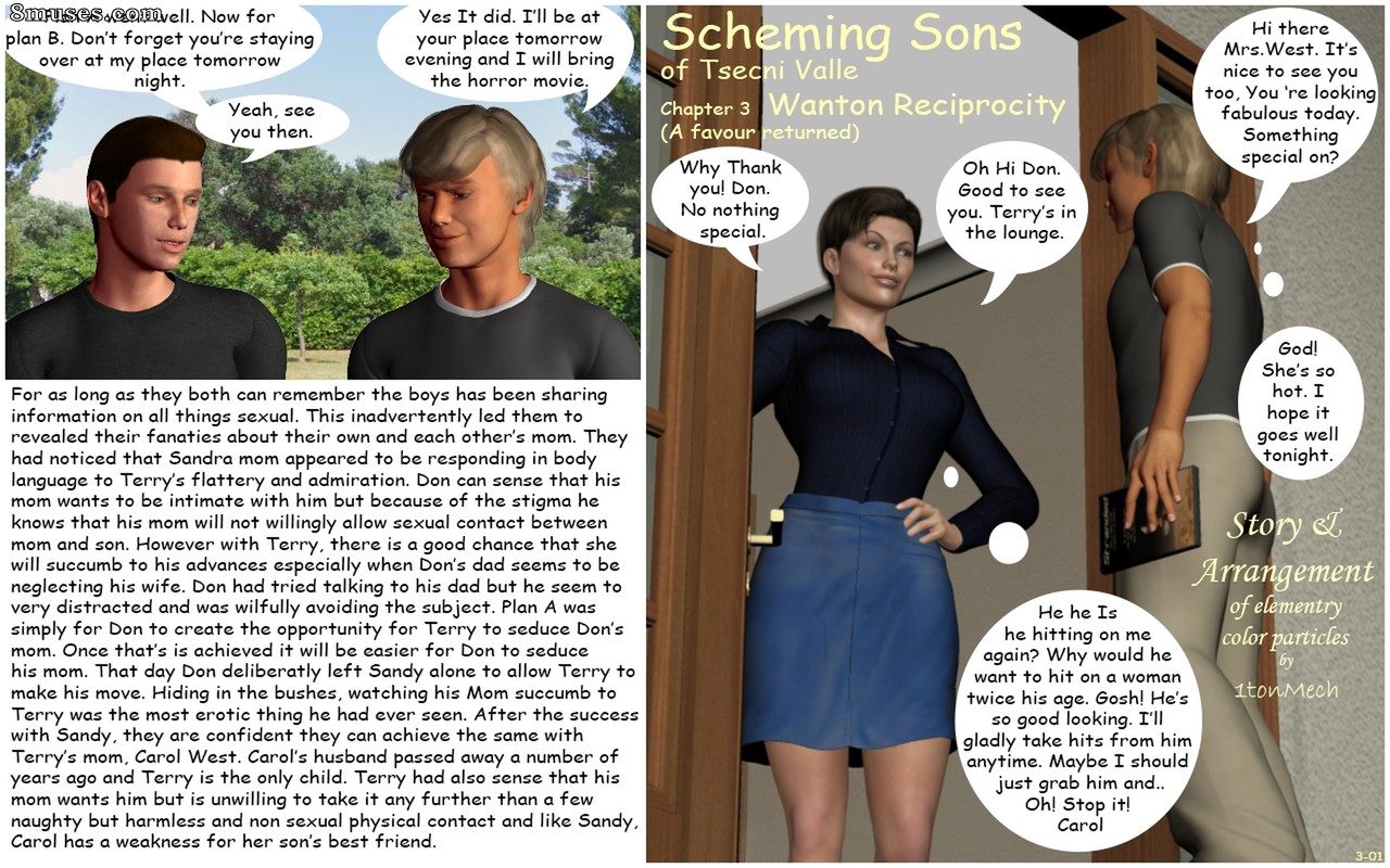 Scheming Sons of Tsecni Vale - Chapter 3 - Wanton Reciprocity (A Favour Returned) - Page 1