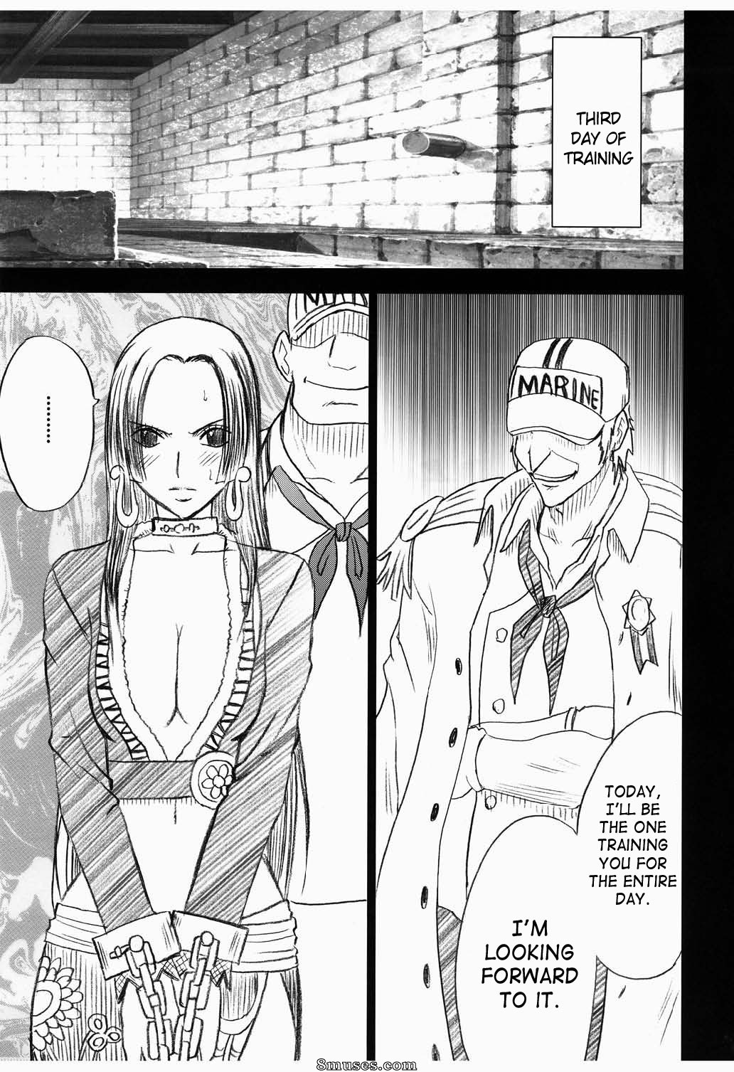 Hentai carmesí - One Piece Doujinshi - Exposición de la princesa serpiente - Página 3