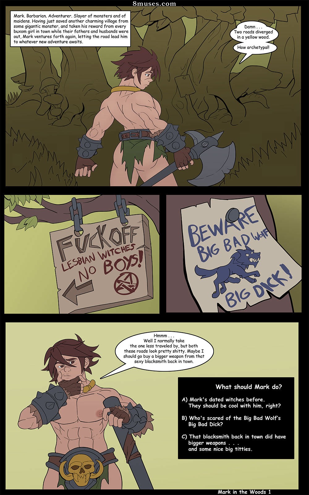 Markydaysaid Comics - CYOA - Mark na floresta - Página 1