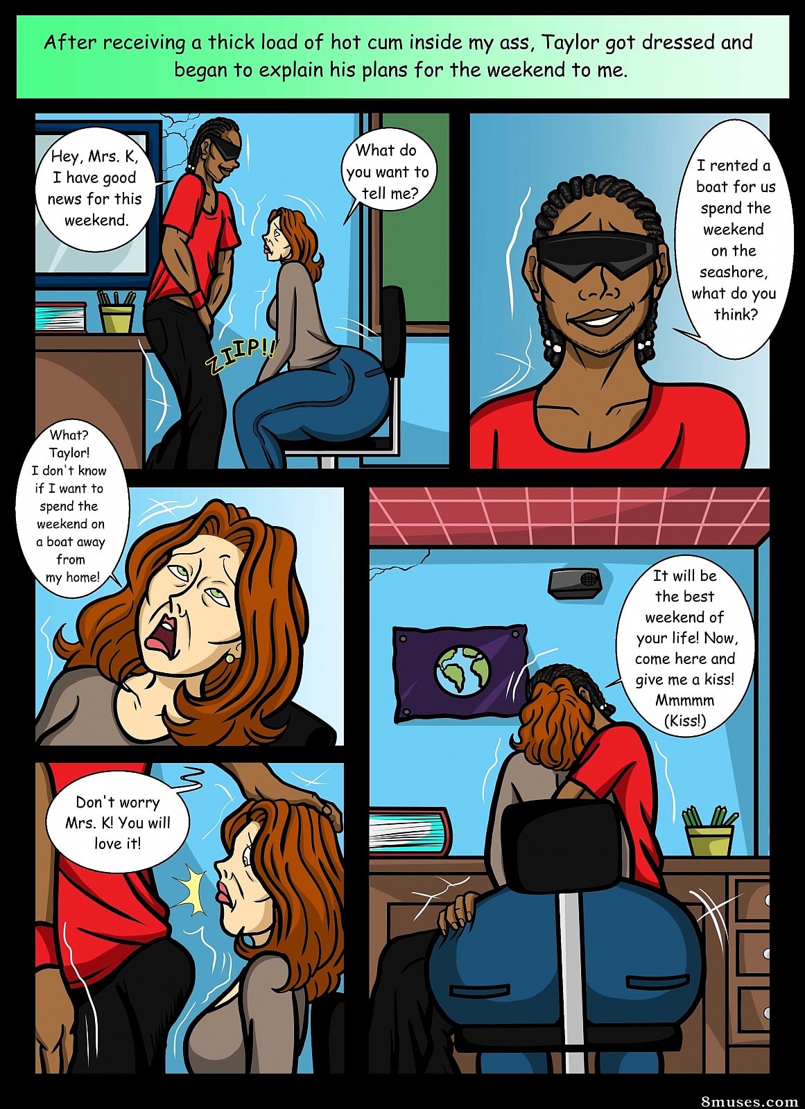 Her captivating essence in a comic panel