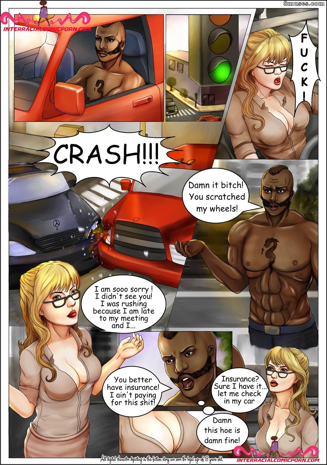 InterracialComicPorn.com Comics - Castigo por accidente - Página 1