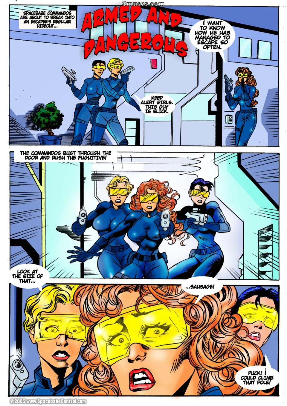 Space Babe Central - Armed and Dangerous - Page 1