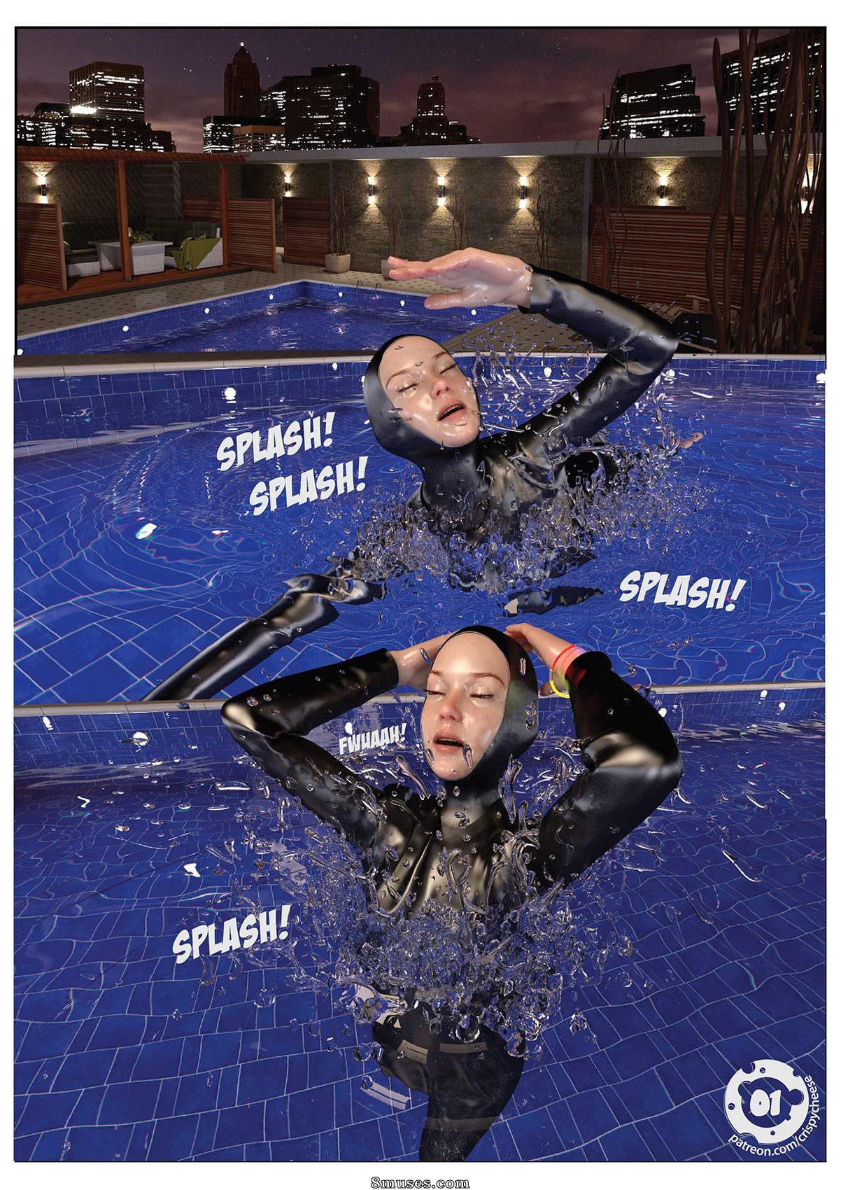 Hijab 3DX - LoseKorntrol - Midnight Swim - Page 2