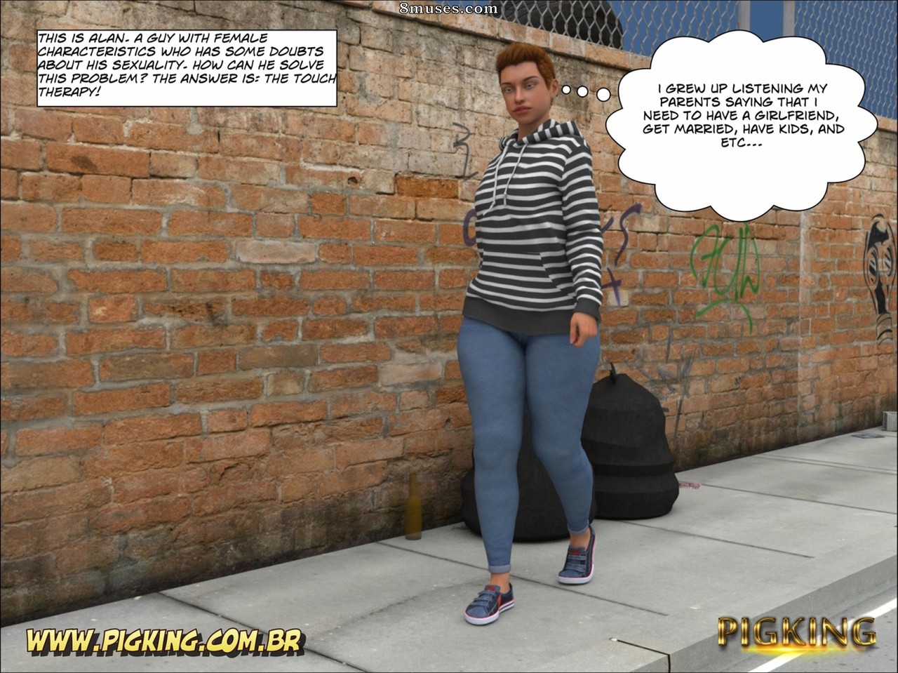 PigKing - CrazyDad Comics - Alan - Touch Therapy - Page 2