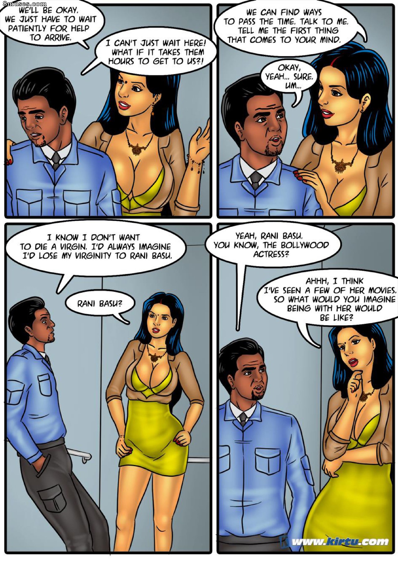 Kirtu.com Comics - Savita Bhabhi - Episode 48 - Stuck in an elevator with a sexy Bhabhi - Page 4