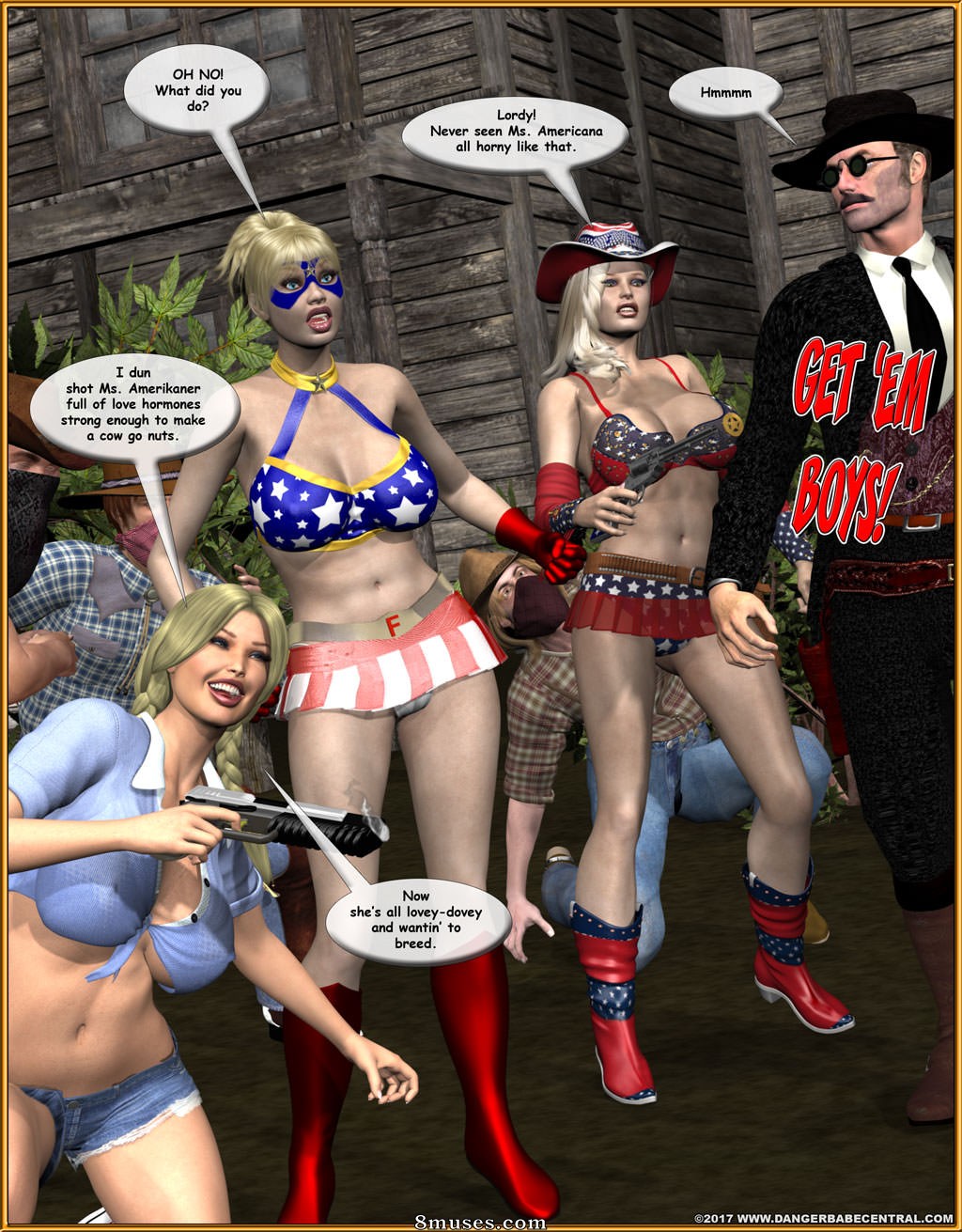 Ms Americana - Bushwacked - Full Comic with Bad Ending - Page 350