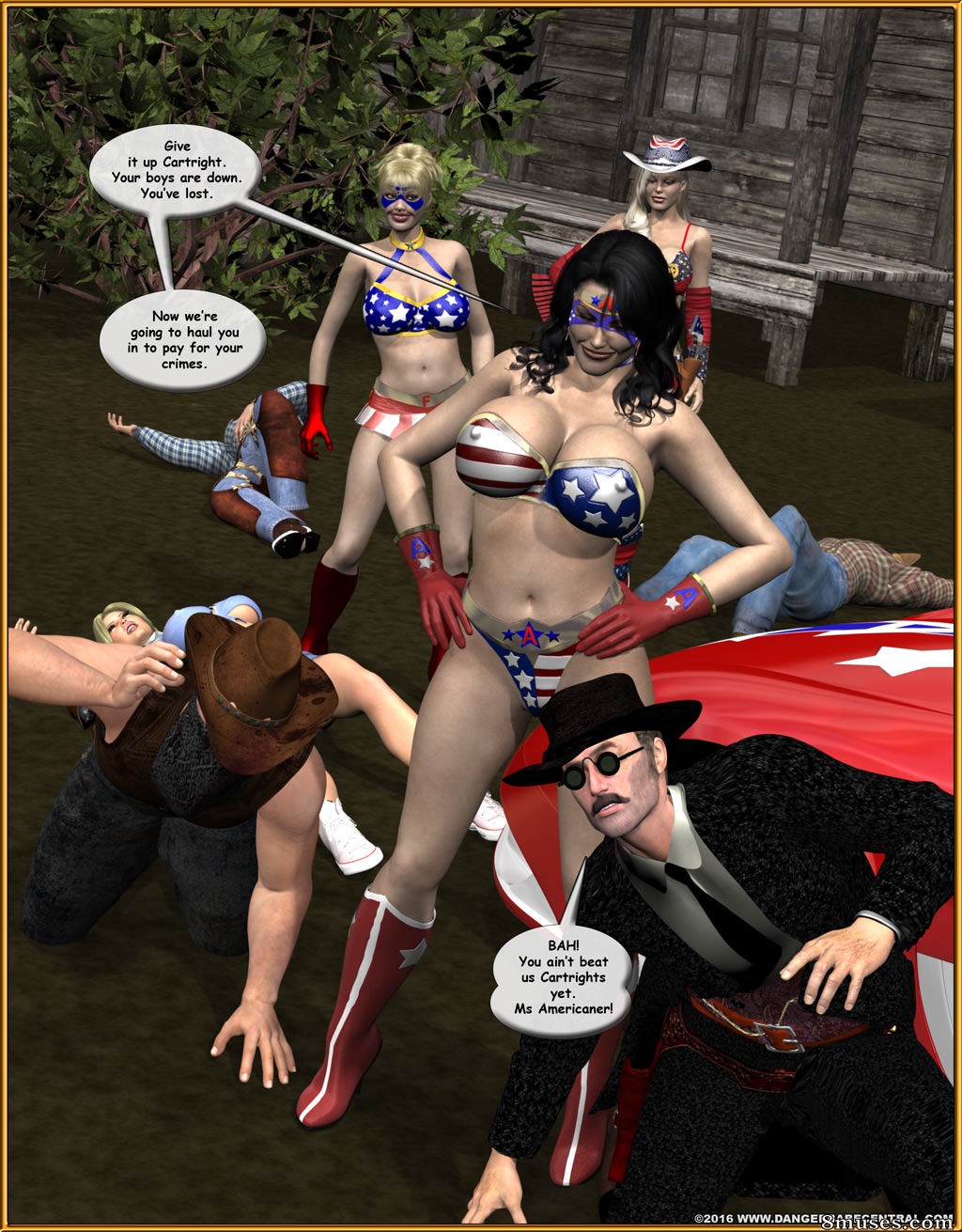 Ms Americana - Bushwacked - Full Comic with Bad Ending - Page 329