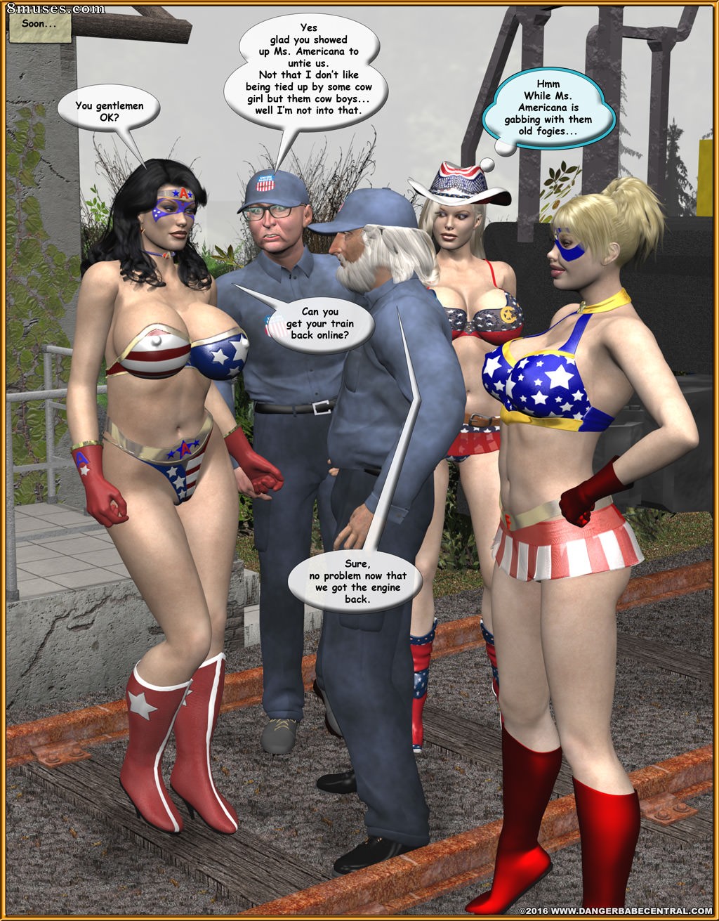 Ms Americana - Bushwacked - Full Comic with Bad Ending - Page 128