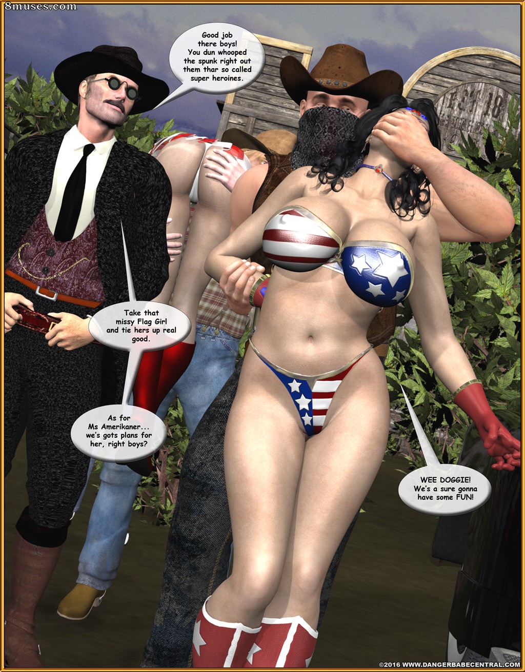 Ms Americana - Bushwacked - Full Comic with Bad Ending - Page 157