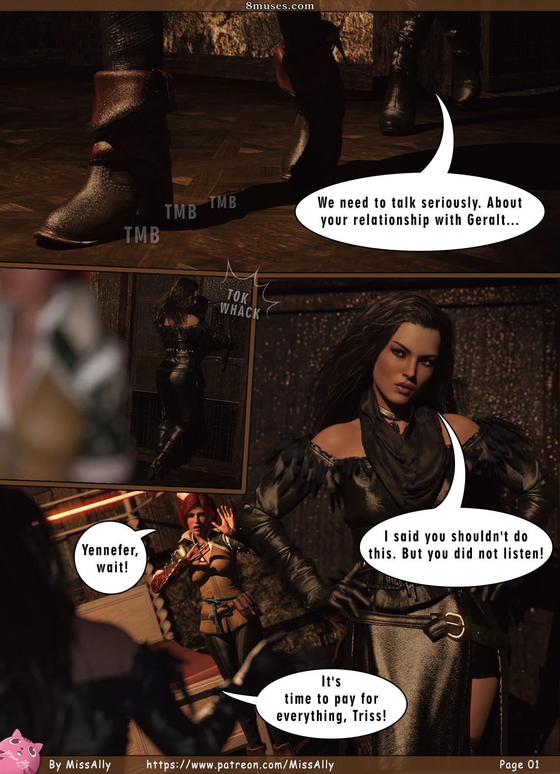 Sra. Ally - Triss e Yennefer - Punição - Página 2