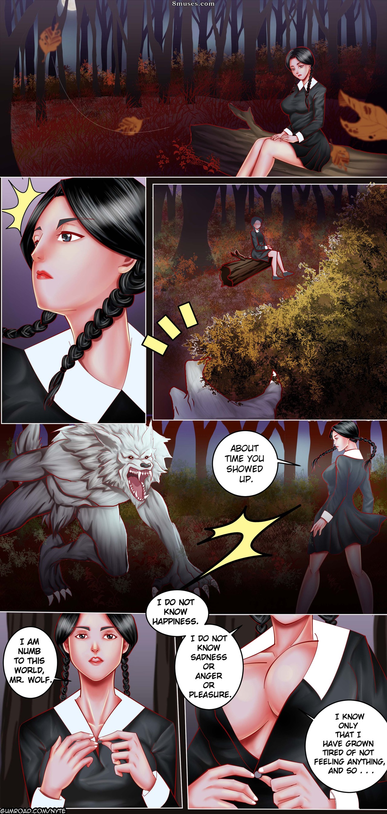 Page 1 | Nyte-Vore-ComicsWednesday-Addams-Deathly-Pleasure | 8muses - Sex  Comics