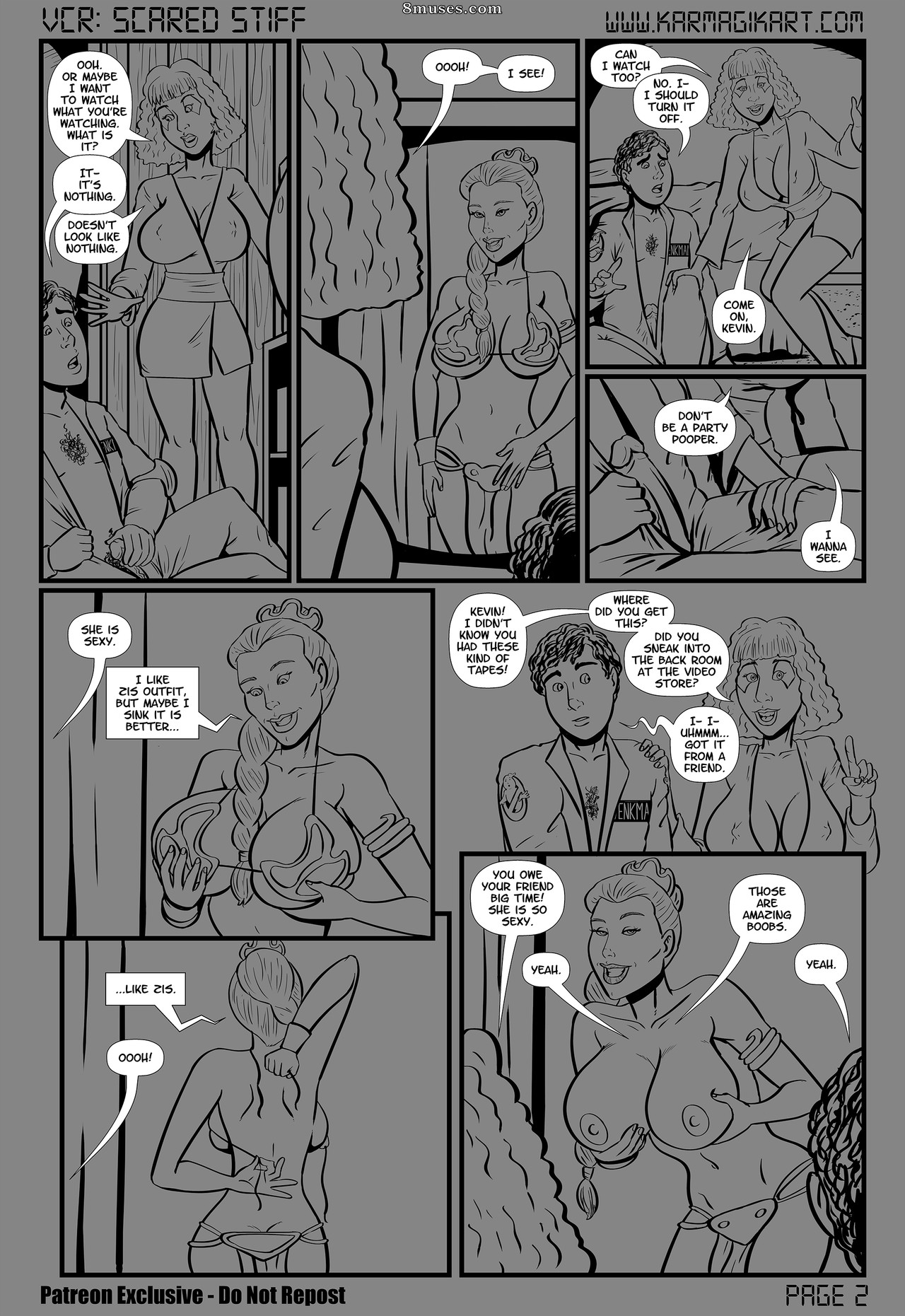 VCR Mini-Comic - Scared Stiff - Inks - Page 2