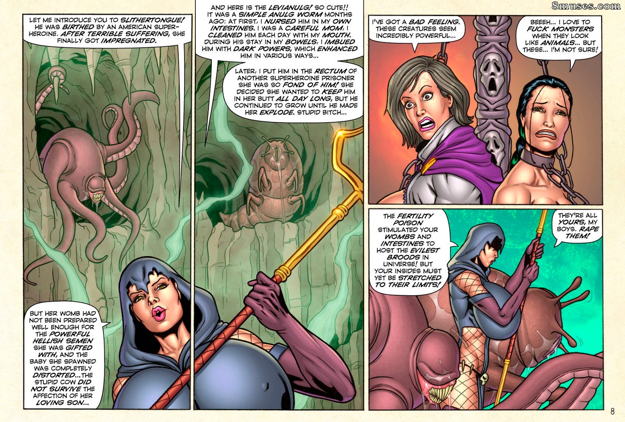 SuperHeroineComixxx - Demonic Fuck Feast In Mythras Lair - Page 9