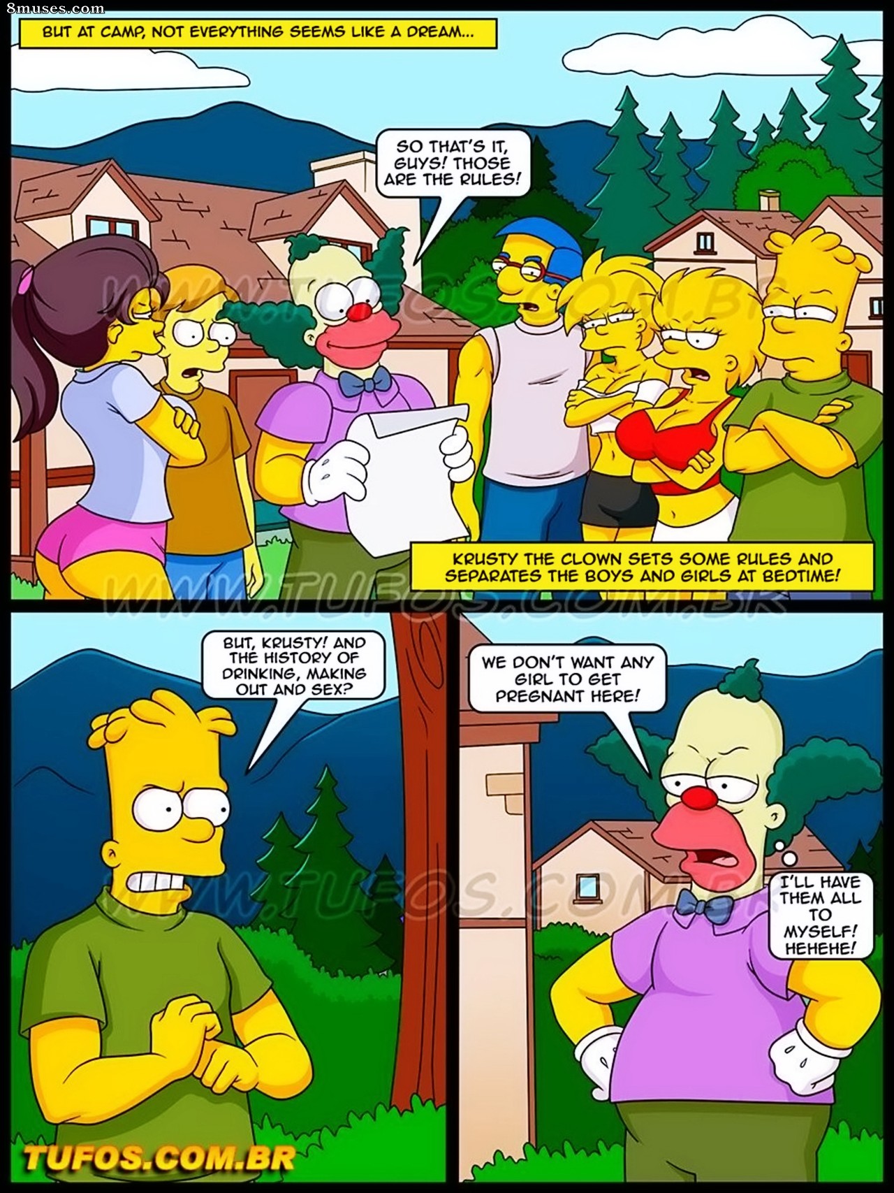 Os Simptoons - Inglês - Edição 28 - Férias no acampamento Krusty - Página 10