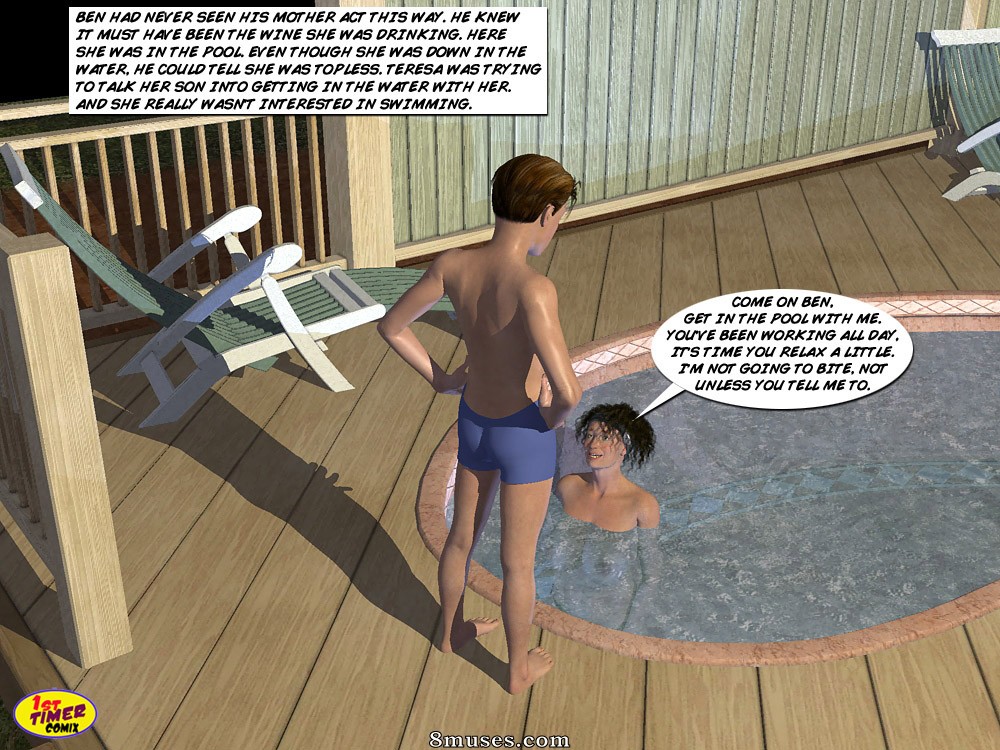 1st Timer Comix - Mom and Son Pool Party - Page 1