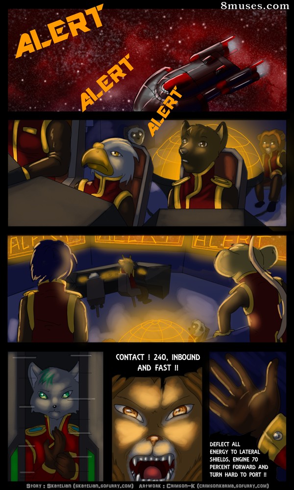 Crimson Karma Comics - No espaço, ninguém pode ouvir seu gemido - Página 1