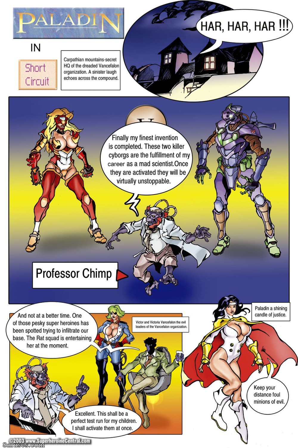 Superheroine Central Comics - Paladino em curto-circuito - Página 1