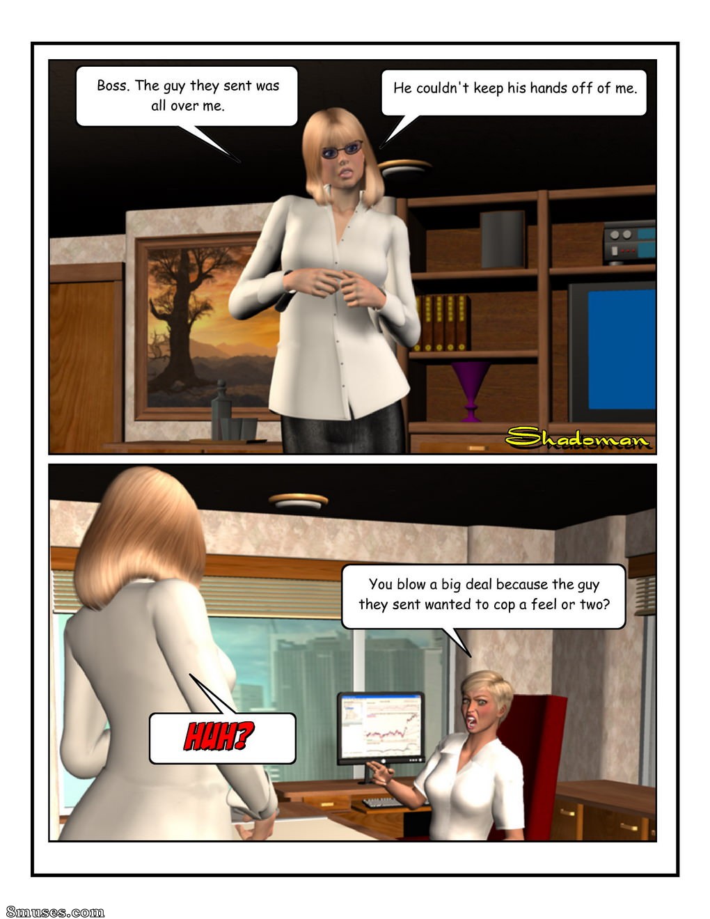 Page 4 | Shadoman-Comics/Office-Politics/Issue-1 | 8muses - Sex Comics