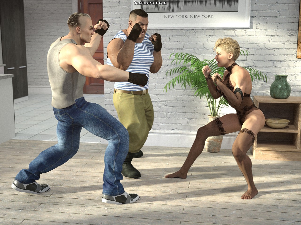 Dahrialguhl - Eva vs 2 thugs - Page 13