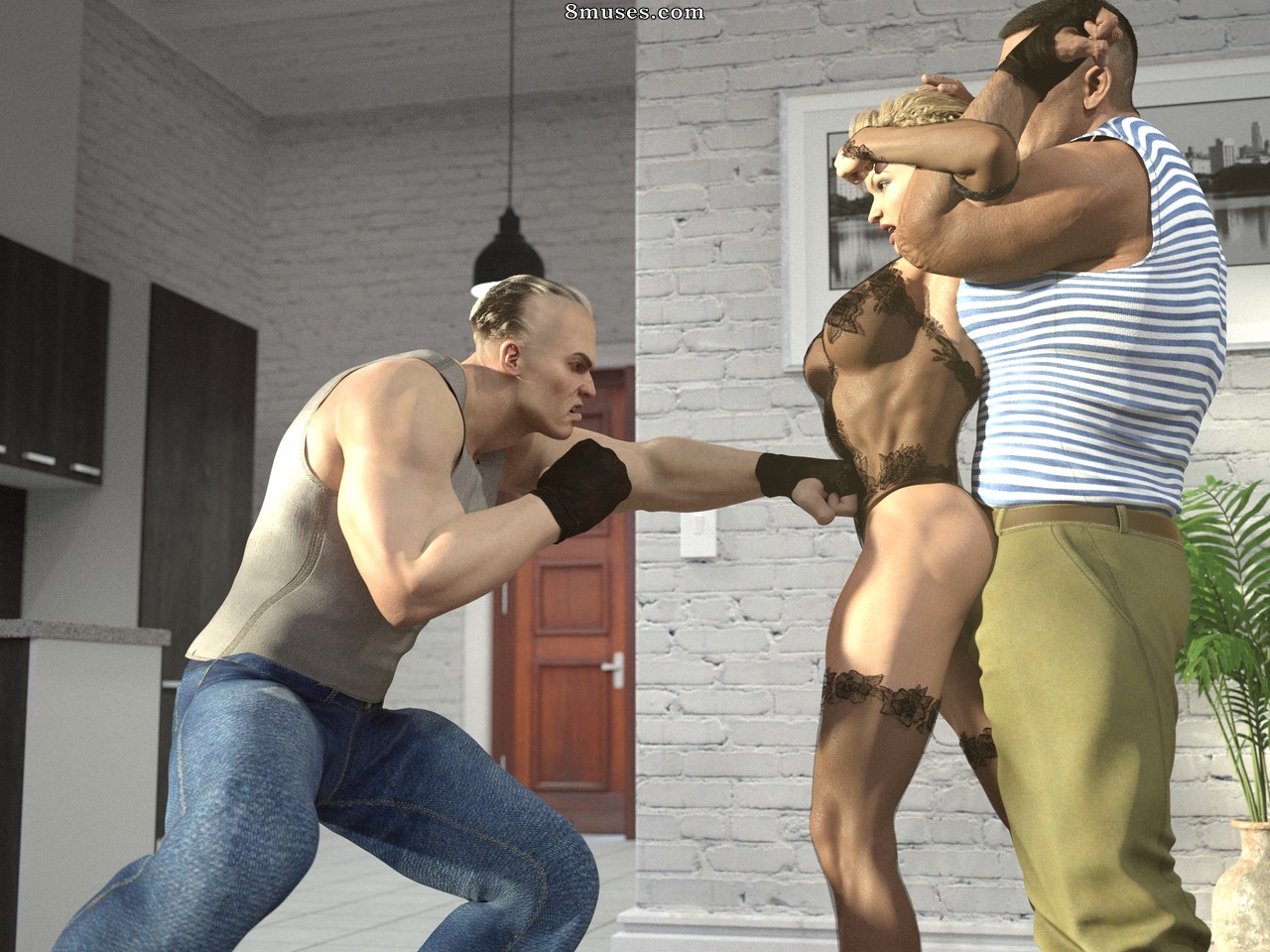 Dahrialguhl - Eva vs 2 thugs - Page 22