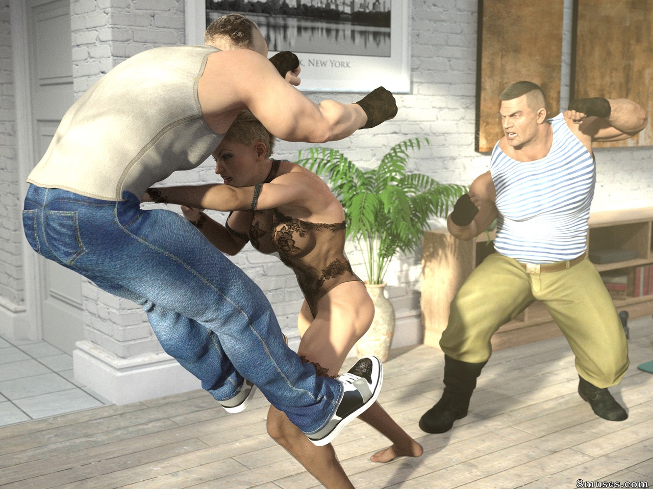 Dahrialguhl - Eva vs 2 thugs - Page 33