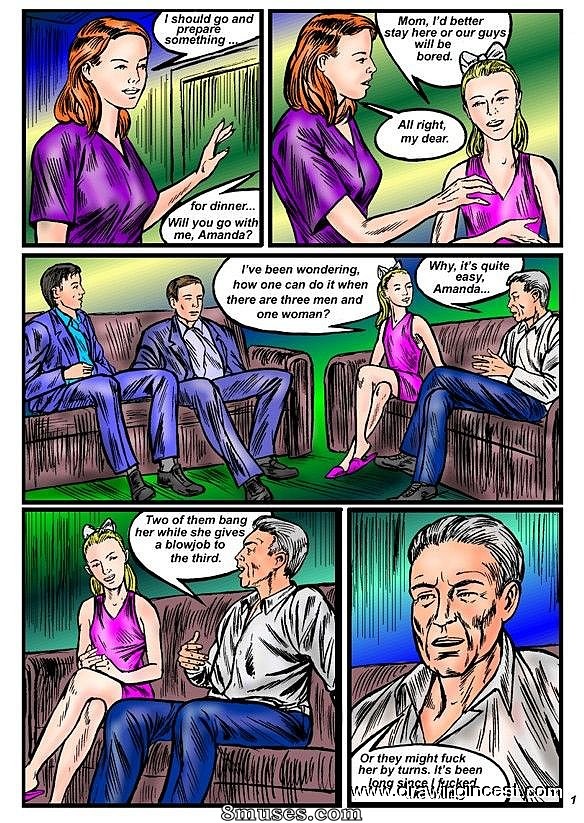 2D - Three dicks in one girl - Page 1