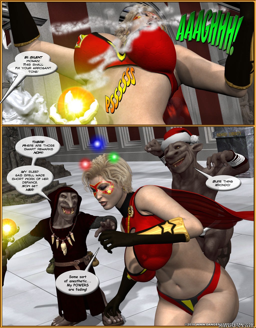 3D - Mulher Omega - Ataque dos goblins de Natal - Página 13