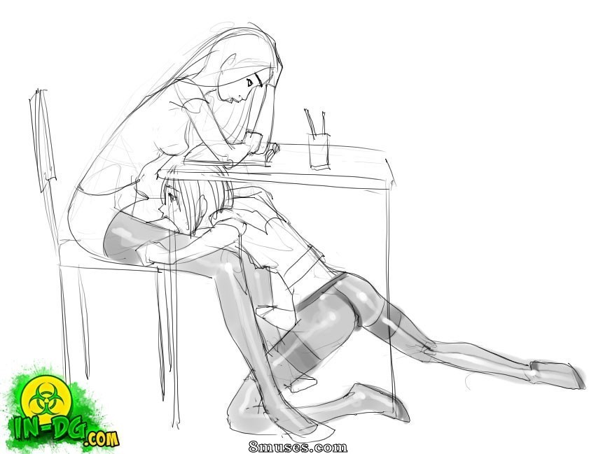Sketches - Christine And Priya In The Library - Page 9