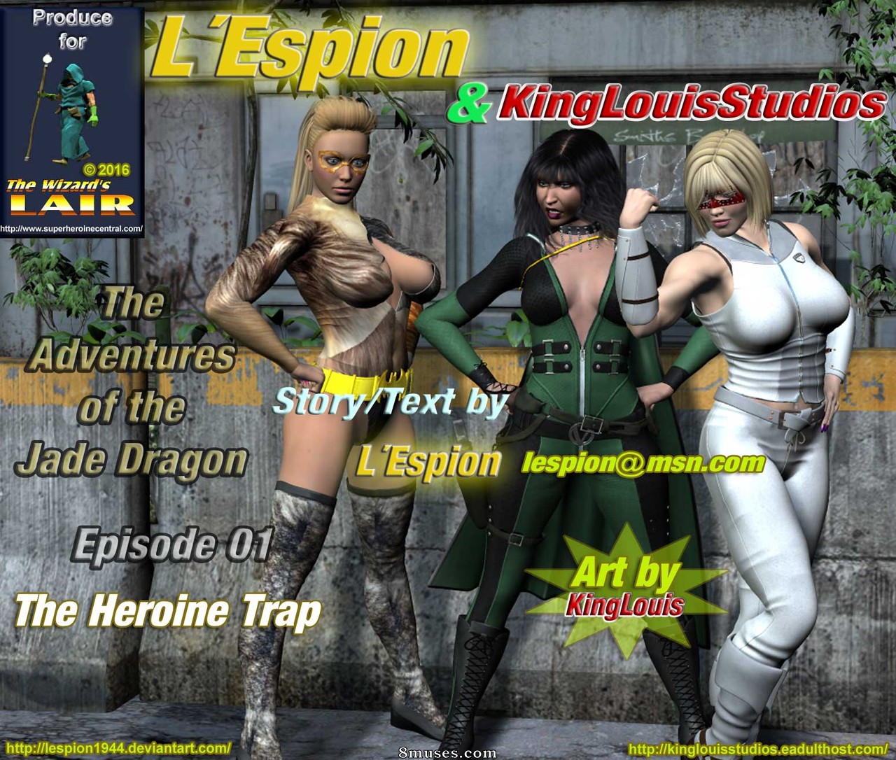 Superheroine Central Comics - Les aventures du dragon de jade - Épisode 1 - Le piège de l'héroïne - Page 1