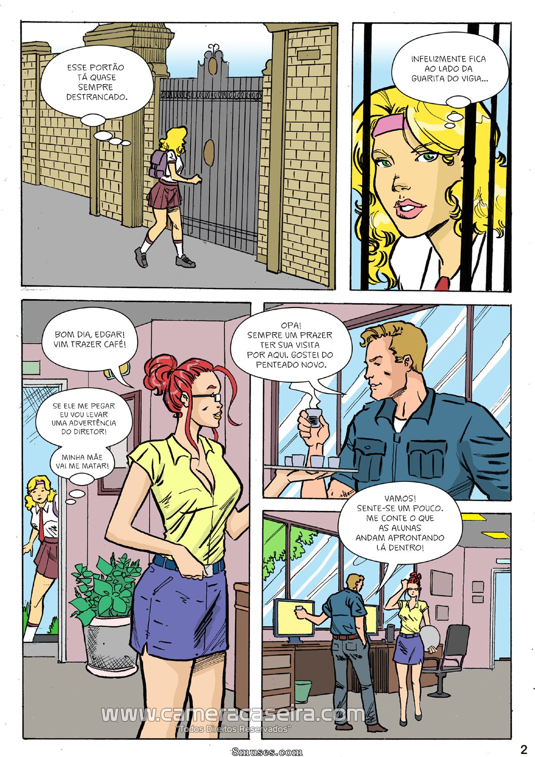 As Novinhas da Escola - 7 O Vigia e a Secretária - Page 2