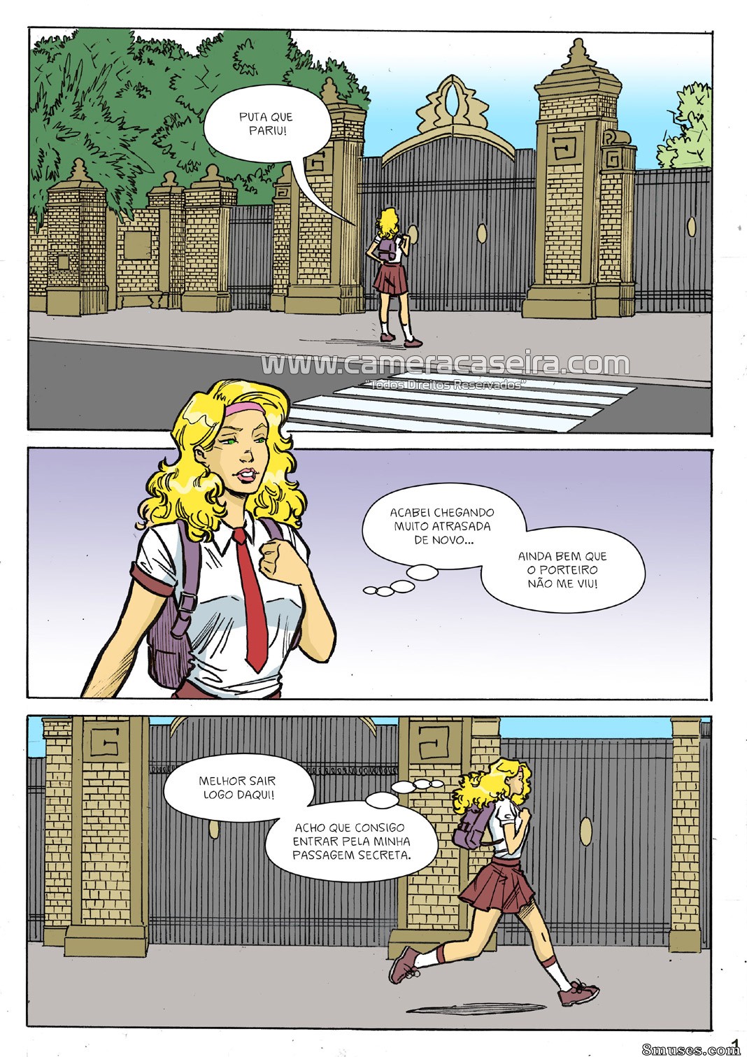 As Novinhas da Escola - 7 O Vigia e a Secretária - Page 1