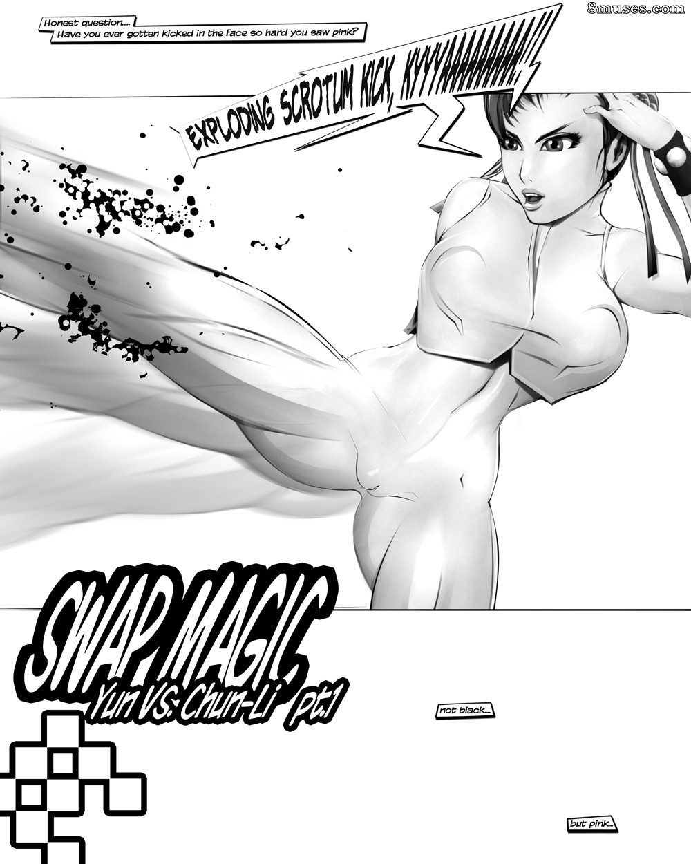 Eirhjien Comics - Magia de intercambio - Yun Vs. Chun-Li - Página 1