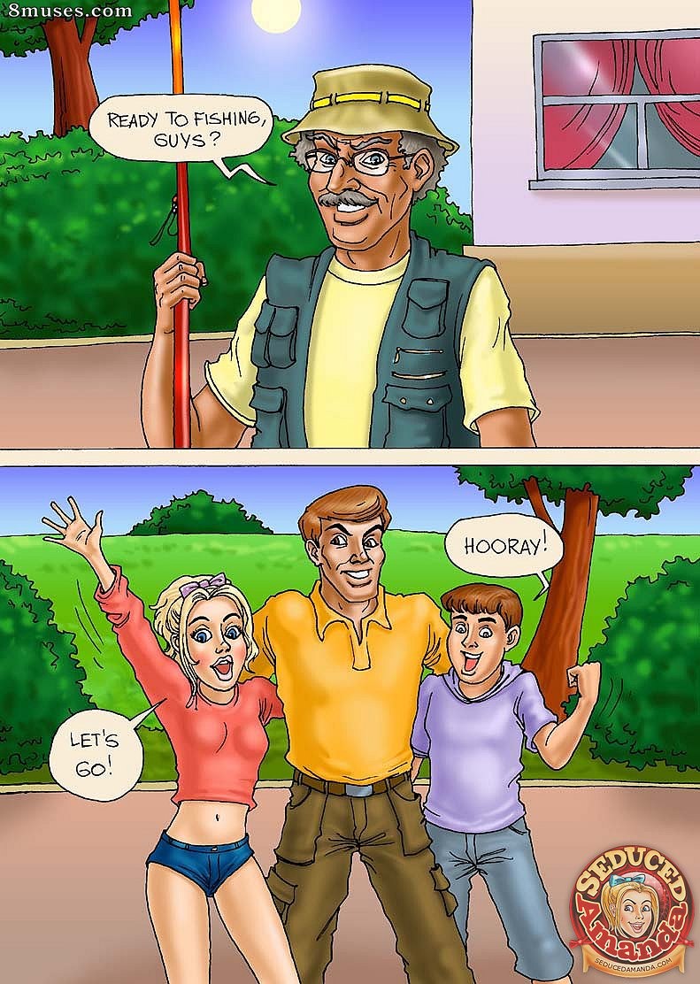 Seduced Amanda Comics - A Lovely Fishing - Page 1