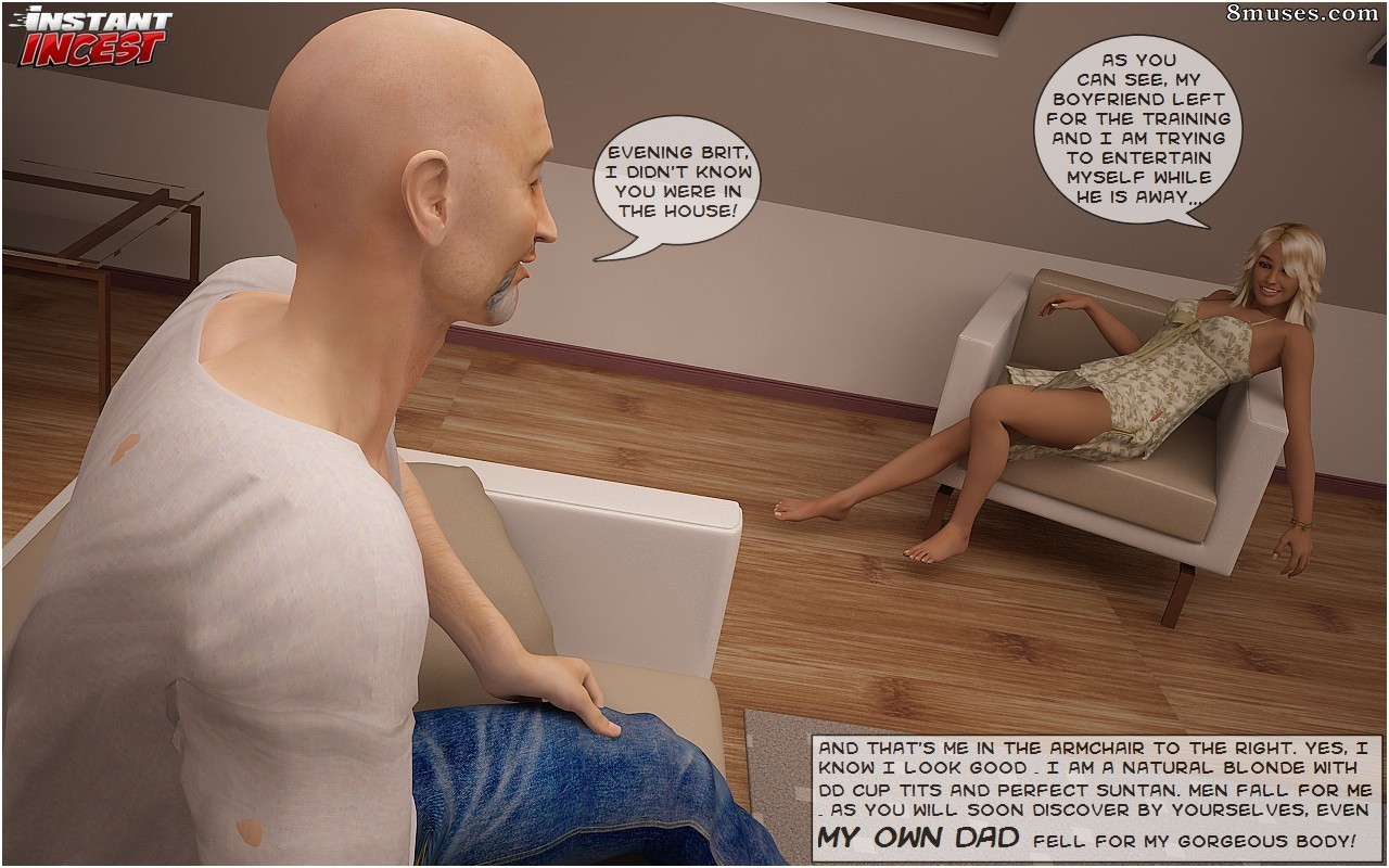 InstantIncest.com Comics - Blond bombshell screwed by her dad - Page 2